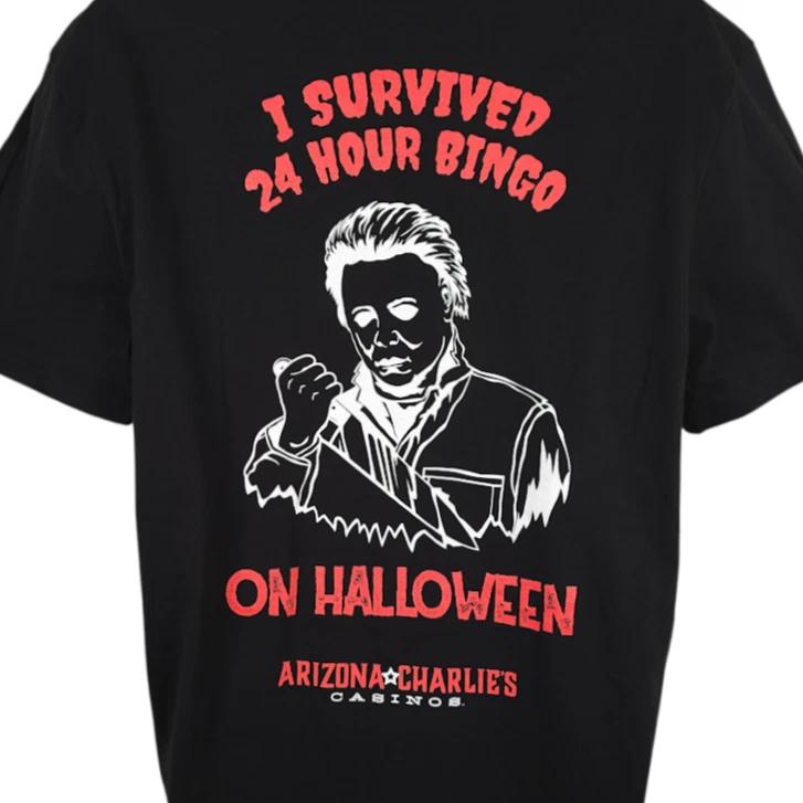 

Halloween Bingo 100% Cotton T-shirt Mens Tees Top Mens Size XL Black Michael Meyers Horror Tee S