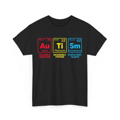 Autism Awareness T-Shirt Mens Womens Tees Top, Elements Periodic Table Autism Women Men T-Shirt Mens Womens Tees Top