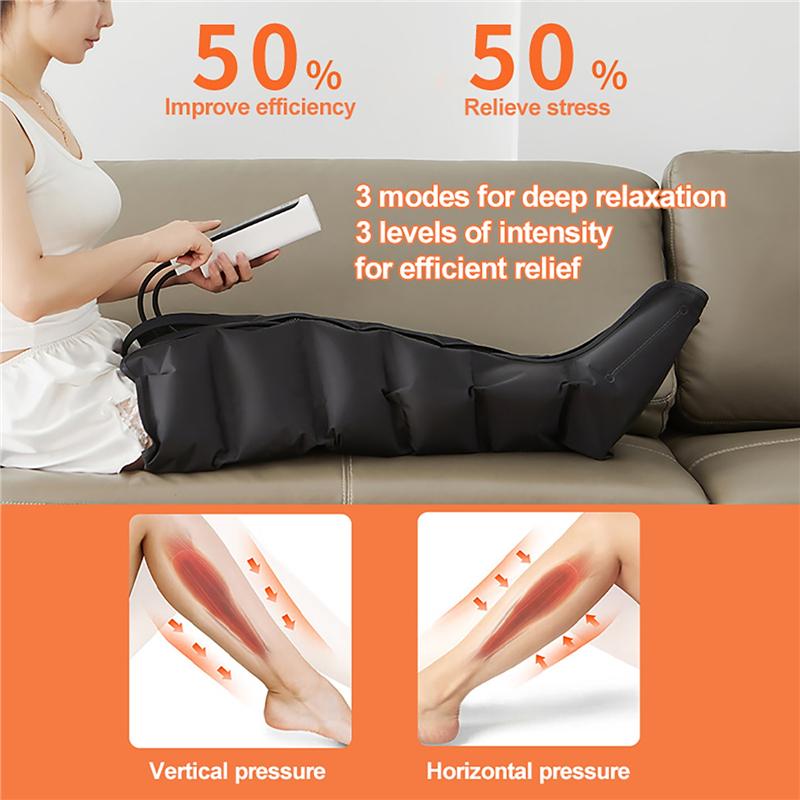 Foot Air Pressure Leg Massager 3-in-1 Modes 360° Full Leg Massage Boots Leg and Foot Air Wave Massager LED Display Controller