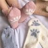 Women's Coral Fleece Winter Cat Claw Home Plush Socks Sleep Socks Floor Socks
