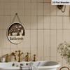 2D Flat Wooden Contemporary Bathroom Sign, 7.87/11.81inch Retro Decorative Hanging Ornament, Home Toilet Wall Art /tabletop Decor
