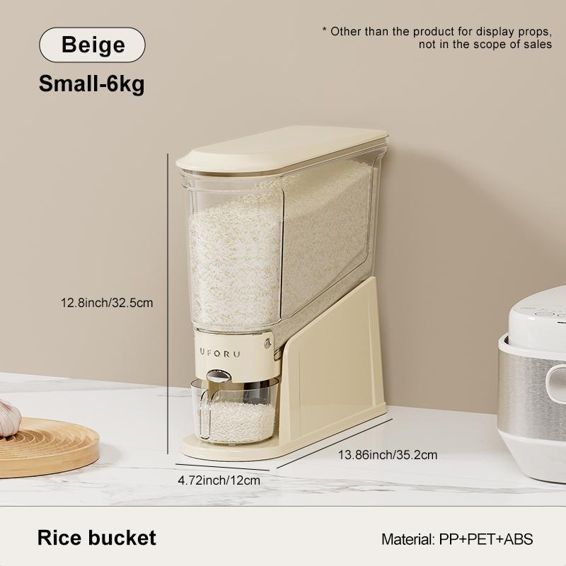 Uforu Press-Type Household Rice Drum Moisture-Proof Sealed Rice Container Slot Grain Storage Drum Food-Grade Organizing Box