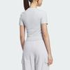 Adidas Originals City Skate Letter Sports Slim Fit Round Neck Short Sleeve T-Shirt Women Tops Light-Blue JN1681