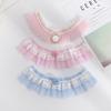 Pet Lace Pearl Collar: Plush Cat Necklace & Cute Dog Saliva Towel