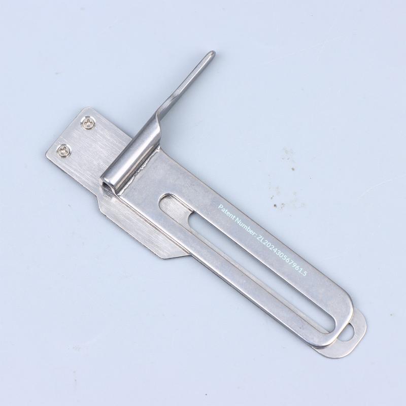 Three Needle Five Thread Zigzag Foot Presser with Adjustable Width and Edge Guide for Household and Industrial Sewing Uses серебряный