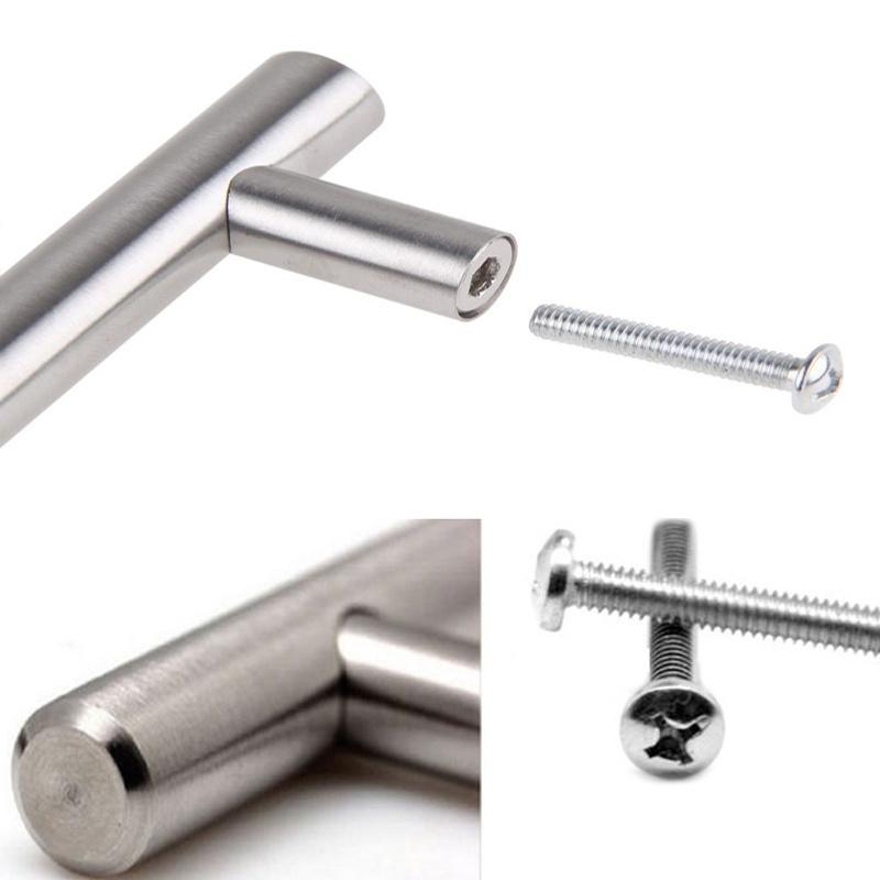 New Stainless Steel Kitchen Door Cabinet T Bar Handle Pull Knob