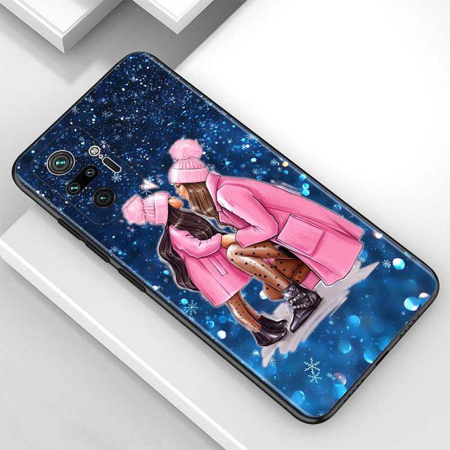 Etui na Redmi Note 10 Pro Max 9 9t 9s 8 8t 7 etui Tpu Fundas na Redmi K40 Pro Plus 9 9a 9c Shell mama dziewczyna dziecko