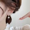 Bow pearl zircon stud earrings femininity is now popular earrings niche design earrings