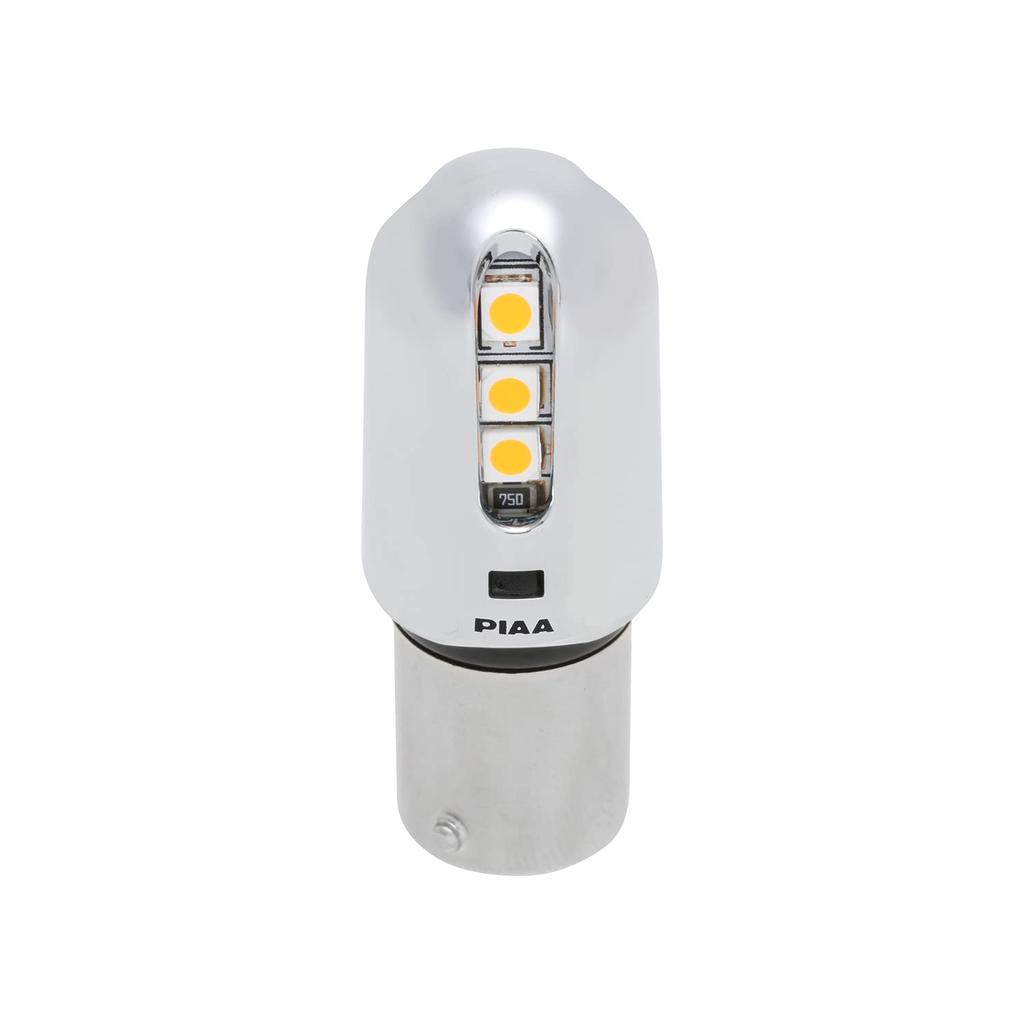 PIAA LED Turn Signal Bulb LEW102 S25 Amber 250lm 12V 2W Vehicle Inspection Compliant Polarity-Free Omnidirectional Diffusion 9-Piece Set
