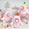 Soft Capybara Plush Toy Blowing Bubbles Peach Pink Short Plush Stuffed Animal