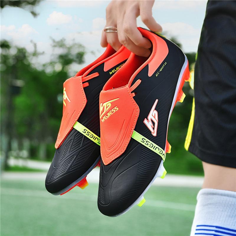 European Cup new seamless process flip-top spike football shoes men's and women's low-top lawn training sneakers