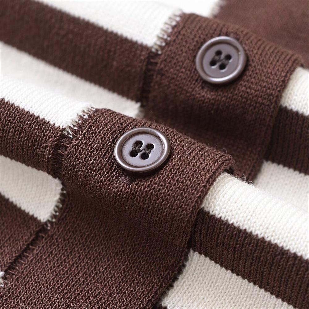 Spring 2025 Women's Color Block Striped Knit Top