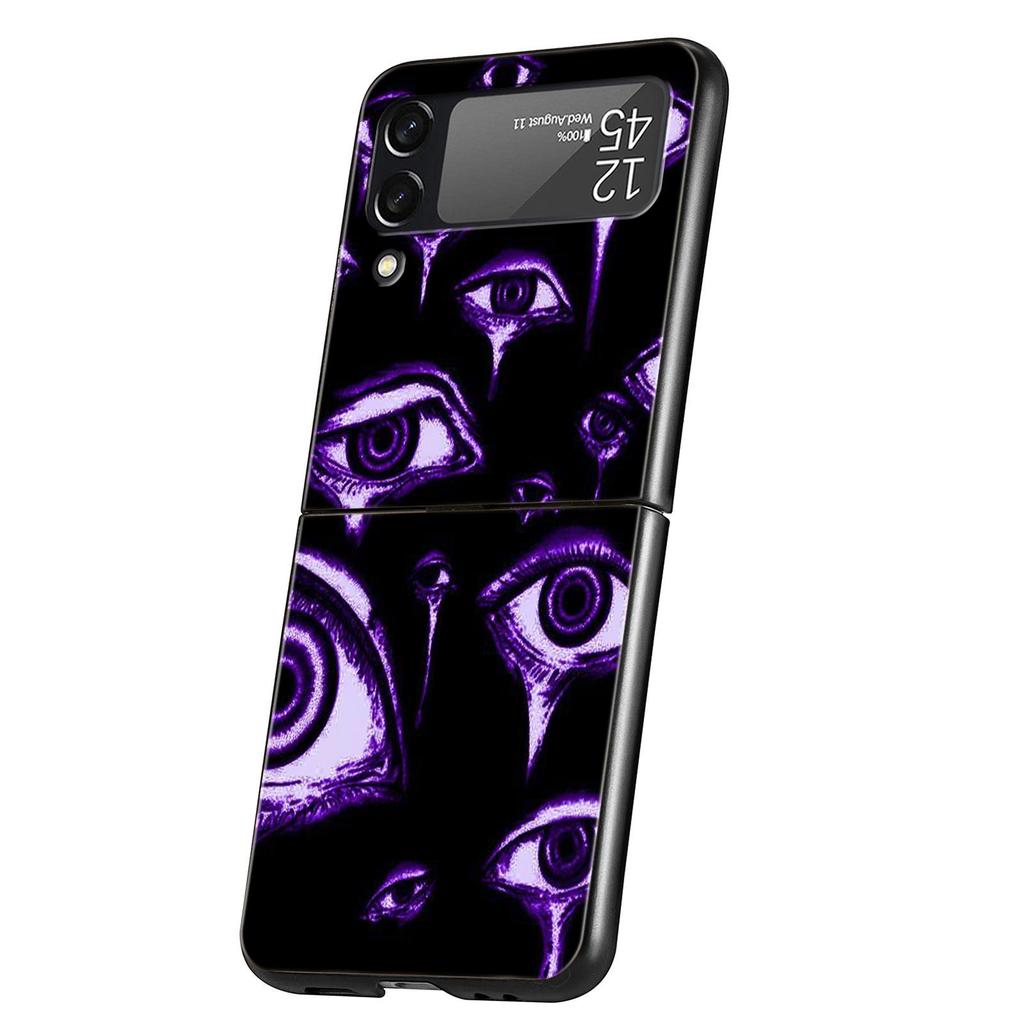 infinity on Purple Phone Case for Samsung Galaxy Z Flip 3 4 5 Folding Shell For Samsung Z Flip3 Flip4 Hard Fundas Bumper Cover