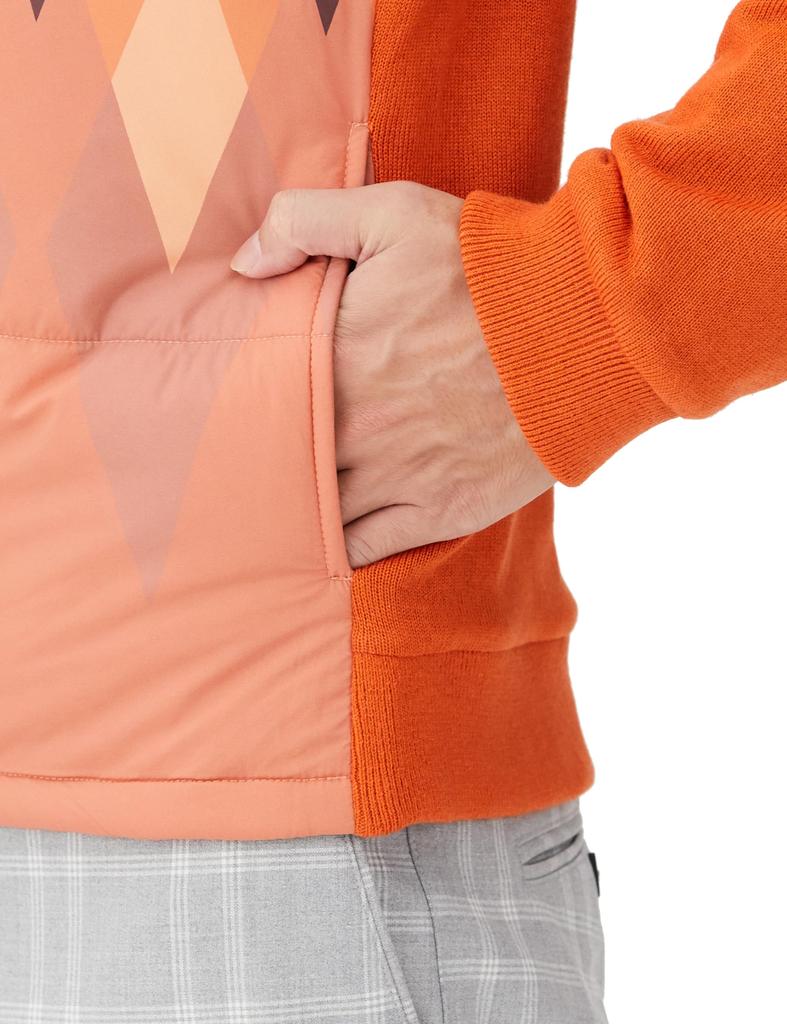 Full-Zip Blouson Winddicht Wärmespeicher Heat Navi Argyle Muster Oberbekleidung Golf MGMWJK05 OR00 L [Munsingwear] Herren (Orange)