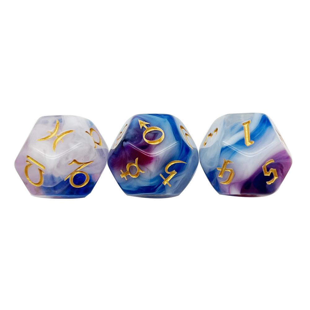 Astrologische Würfel Spiel Würfel für Wahrsagerei Tarot Unterhaltung Brettspiel Zubehör