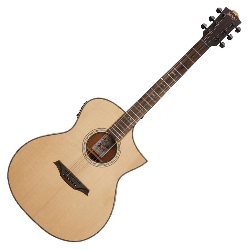 Bromo BAT4CE Electric Acoustic Guitar Solid Top Gig Bag Included Acoustic Guitar Bromo