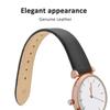 WOCCI Genuine Leather Watch Calf Black with Silver Buckle Band, 20mm, Leather,