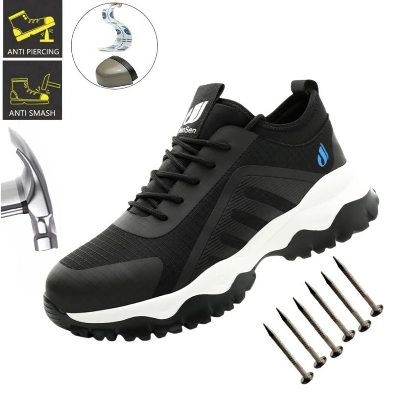 Lightweight Safety Shoes Men Work Shoes Steel Toe Cap Working Sneakers Man Breathable Shoes Anti Puncture Tactical Boots