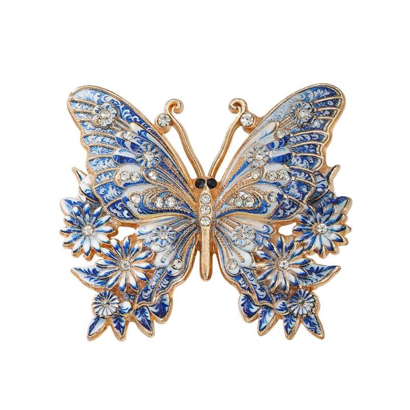 1Pcs Unisex 8-Color Flowers Insects Party Office Brooch Pin Beautiful Butterfly Brooches For Women Gifts Diy Decoration