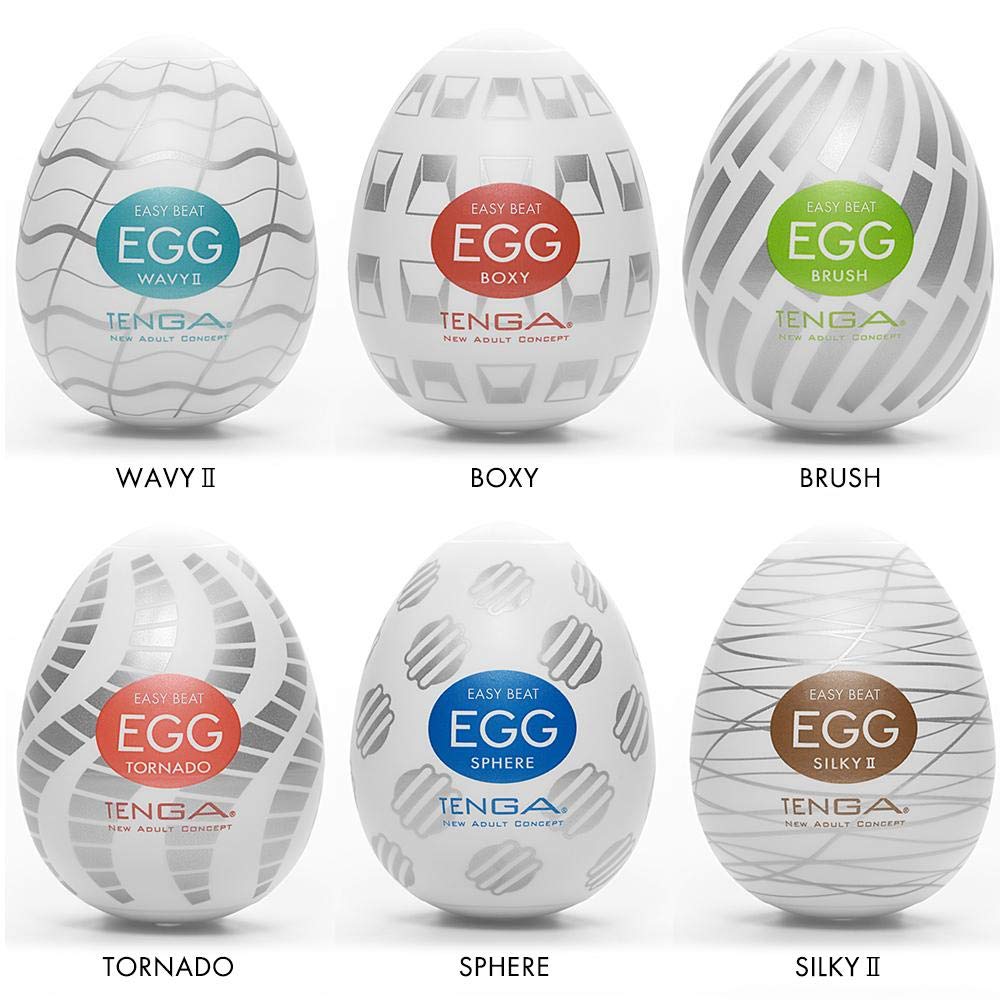 TENGA EGG STANDARD 6 Eier pro Packung Weiß VERPACKUNG, (x 1),
