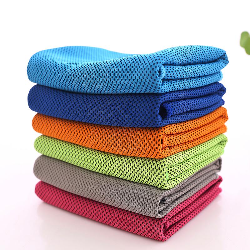 Ice Silk Quick-Dry Sports Towel for Outdoor Fitness & Running - Cool Logo Print