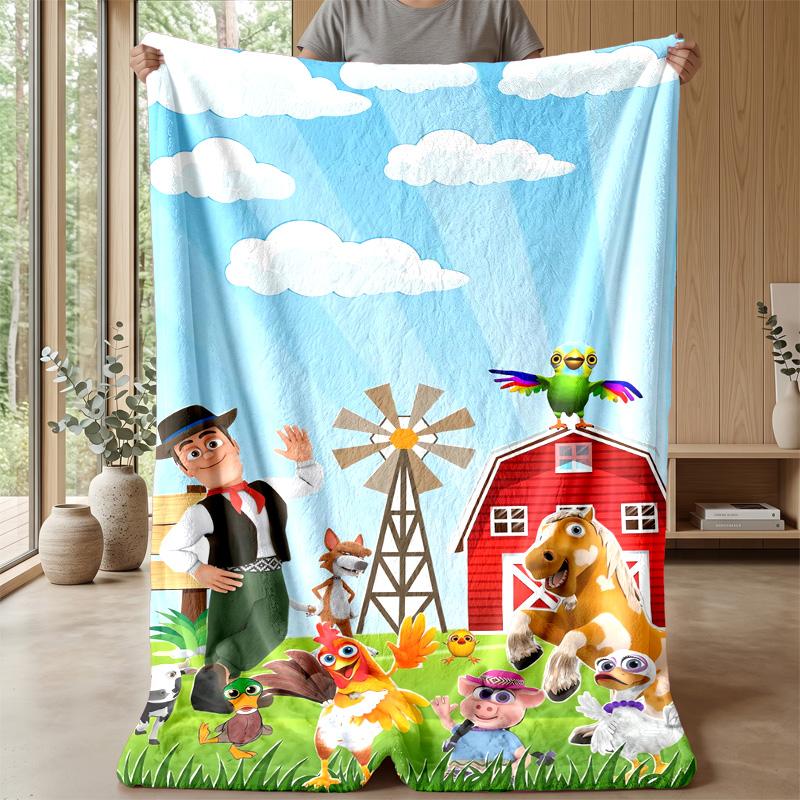 La Granja De Zenón Cozy Flannel Blanket, Comfortable Warm Throw Blanket for Bedroom Sofa Home Use