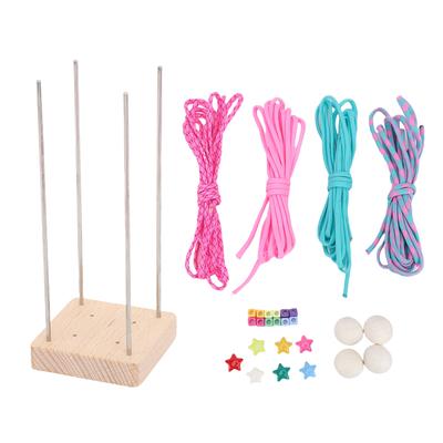 Zestaw Materiałów do Wyplatania Kuli Małpiej Pięści Paracordowy Zestaw do Wyplatania Kuli z Plastikowymi Koralikami Pięcioramiennymi Kostkami Kolorowe Sznurki