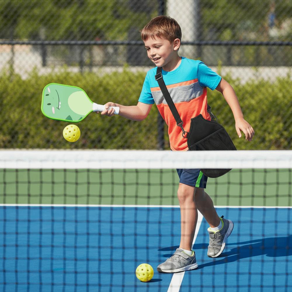 Colorful Kid's Pickleball Set Lightweight Pickleball Paddle Set  Outdoor Sports