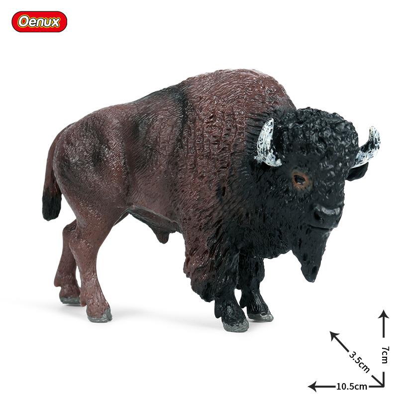 Oenux Simulation Cute Farm Animals Milk Cow Cattle Calf Angus Bull OX Buffalo Model Action Figures Educational Cute Toy Kid Gift