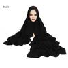 Women Heavy Chiffon Hijab Scarf Premium Chiffon Muslim Hijabs Plain Good Stitching Maxi Wrap Solid Color Musulman Femme Shawls