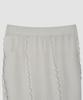 Deolil Letter Line Knit Skirt_Light Gray