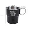 300ml Mountainhiker Camping Cups Stainless Steel Camping Coffee Mug with Foldable Handle Stackable for Tourist Trekking Hiking