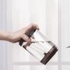 Glass Airtight Canister Kitchen Storage Bottles Jar Sealed Container Tea Coffee Beans Grains Candy Jar With Exhaust Coffee Lover