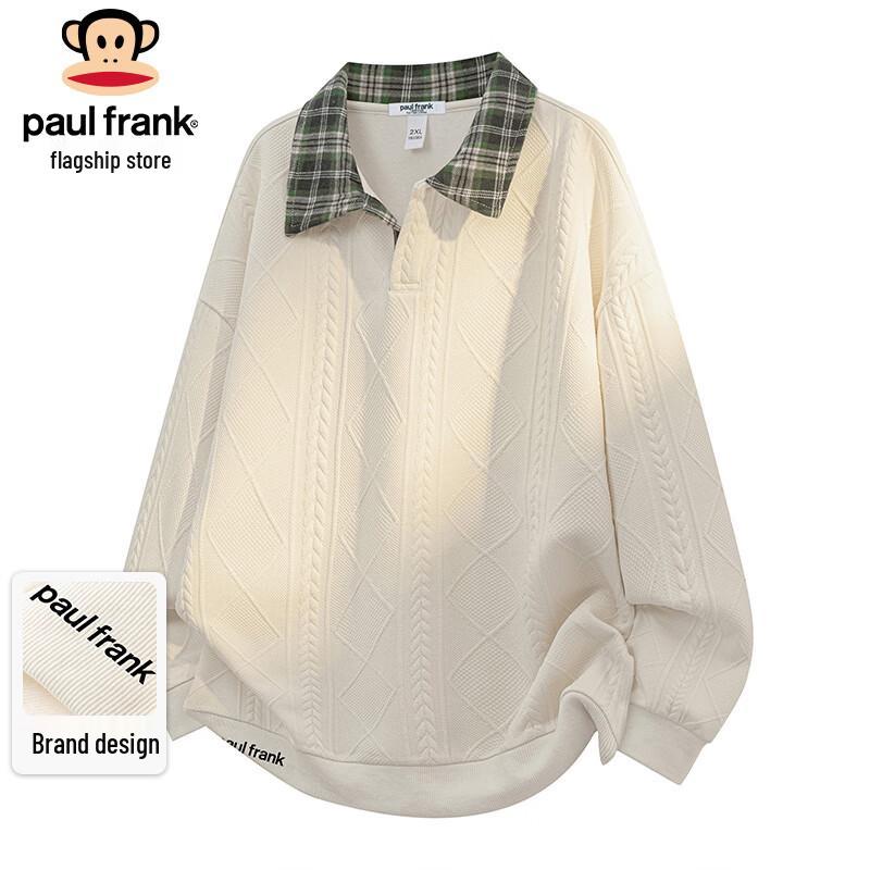 Paul Frank Men s Faux 2-Piece Polo Collar Sweatshirt M