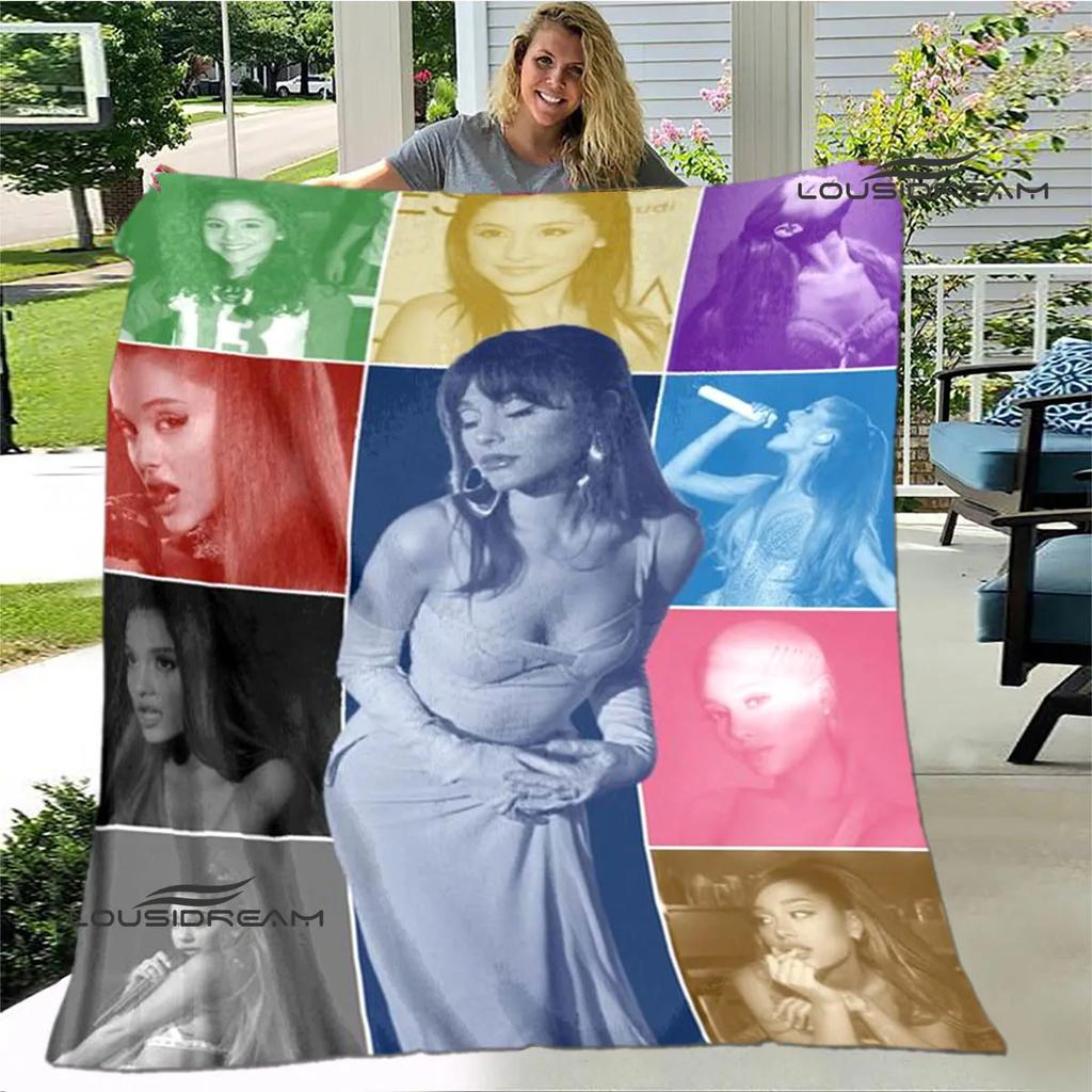 Singer Ariana grande printed blanket Flange Warm blanket soft and comfortable blankets bed linings cubre cama birthday gift