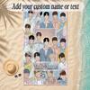 Beach TowelSEVENTEEN Custom Name Text Personalized Soft Towel for Beach Pool Indoor Home Decor Gift