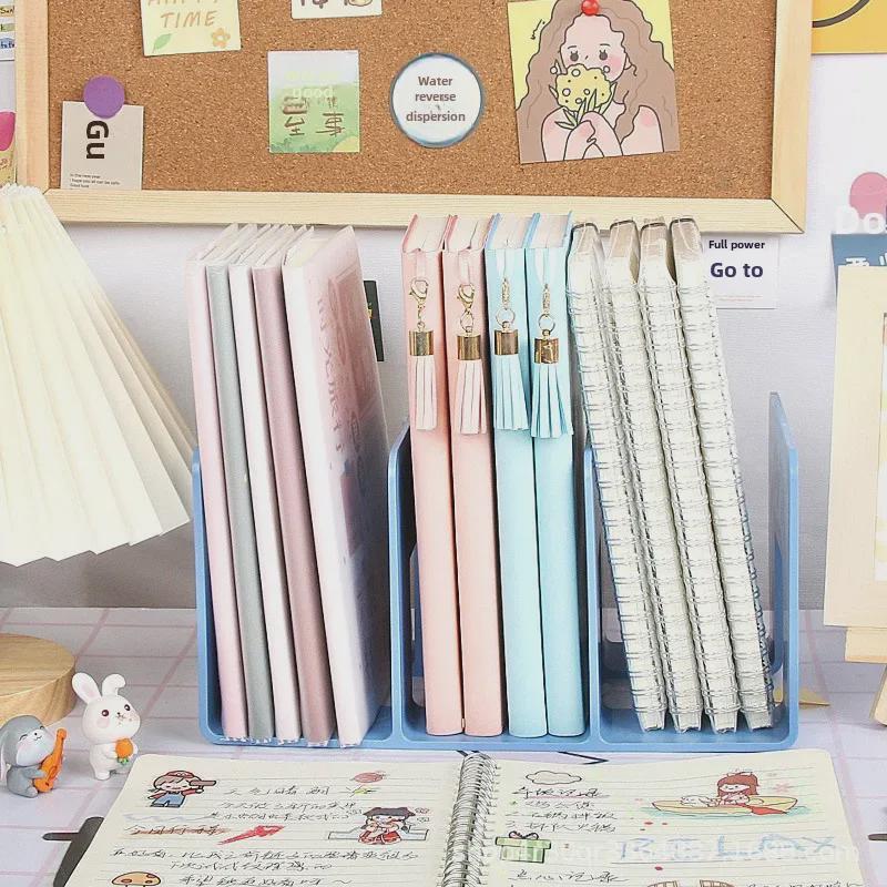 Clear Thickened Plastic Bookshelf Stand for Desk Books and Documents