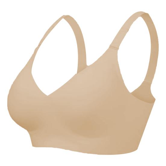 Wireless Push-Up Bra with Jelly Strip Technology Natural Lift Seamless Adjustable Straps Full