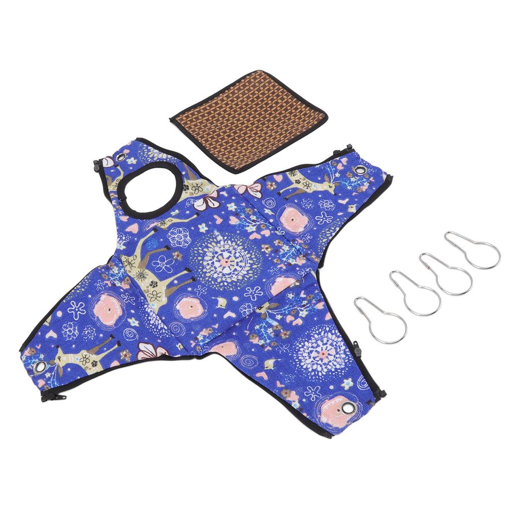 Small Pet Hanging Hammock Elk Pattern Hamster Hammock Cage Bed for Rats Rabbits Ferrets Guinea Pigs 20x20x22cm
