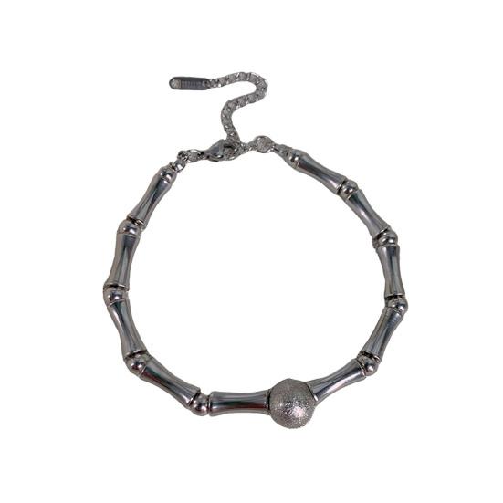Unisex Bracelet Promotion Imply Joint Smooth Adjustable Extended Length Bamboo Bead Stainless Steel Lightweight