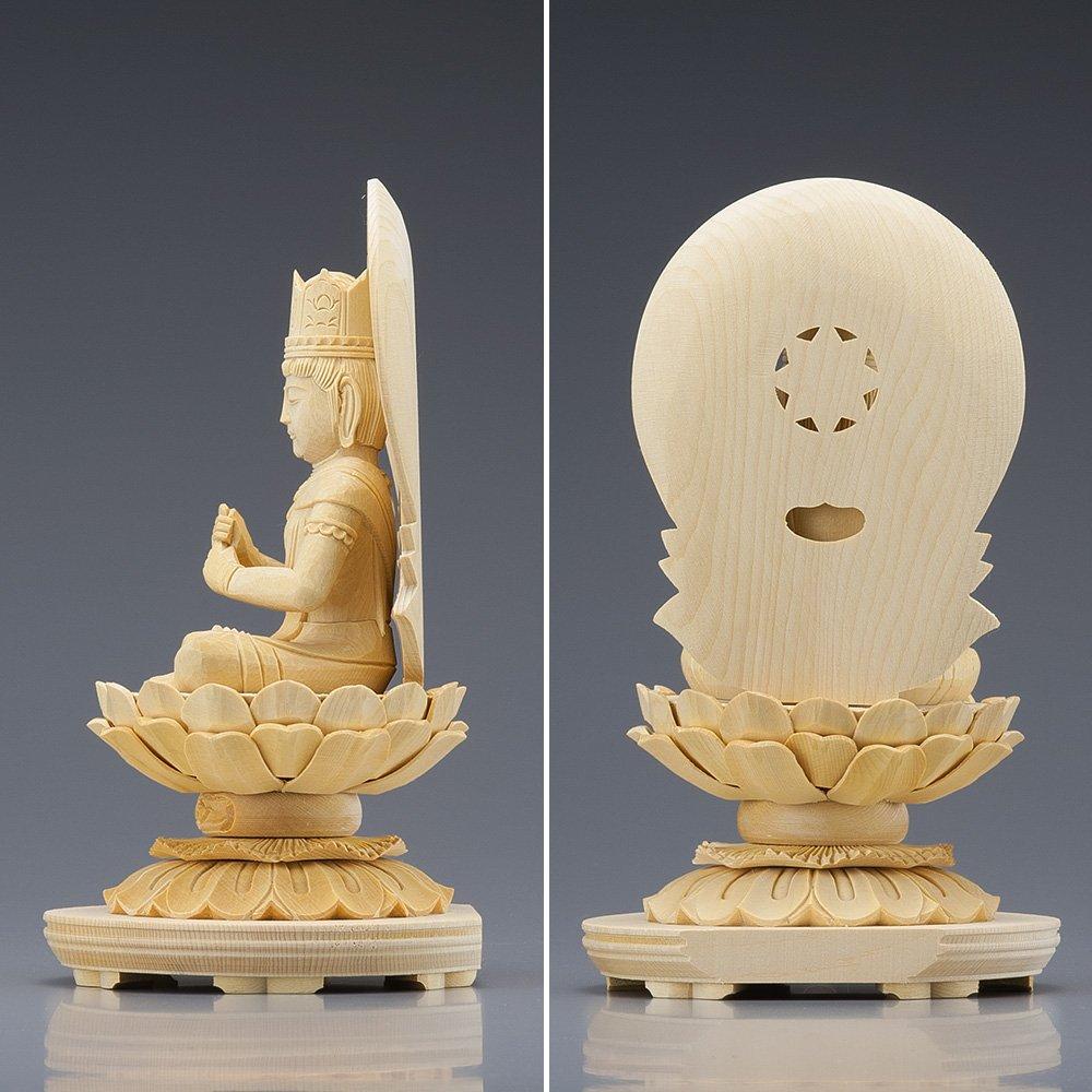 Buddhist Altar Shop Takita Shoten Buddhist Statue Supervised by the Great Sculptor Dainichi Nyorai Plain Wood Inch Round Base X Width Principal Image