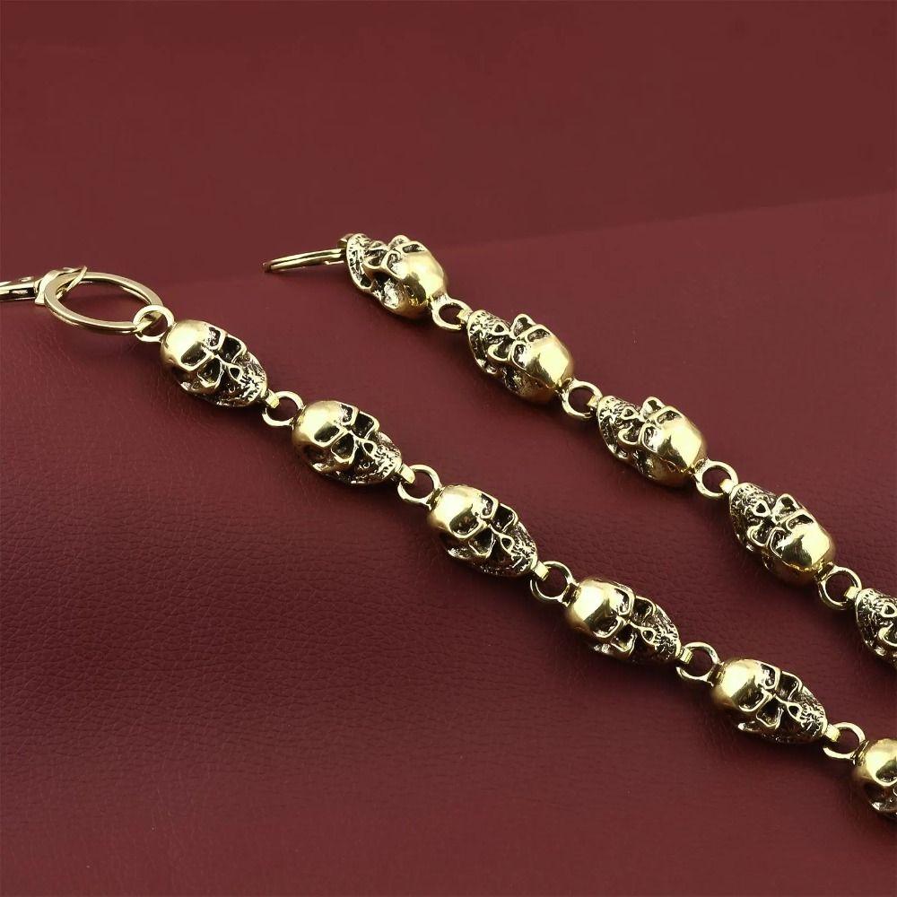 Metal Skull Jeans Chain Punk Body Chain Accessory Fashion Metal Waist Chain Women Bag Pendant