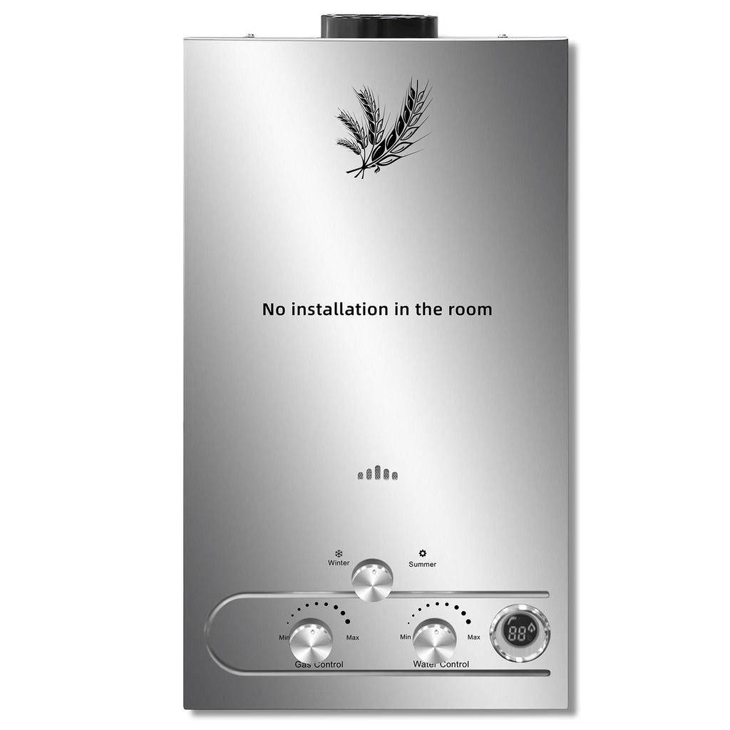SIHAO 6L 8L 10L 12L 16L 18L GPL Portatile Scaldabagno Istantaneo a Gas Propano GPL Murale Senza Serbatoio Display Digitale