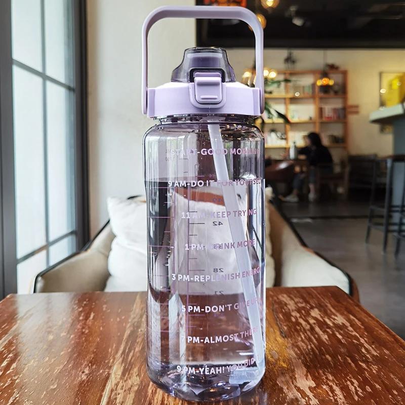 

2L Plastic Straw Kettle Large Capacity Portable Travel Drinking Cup Sports Fitness Cup High Quality Universal Cup 2.0L