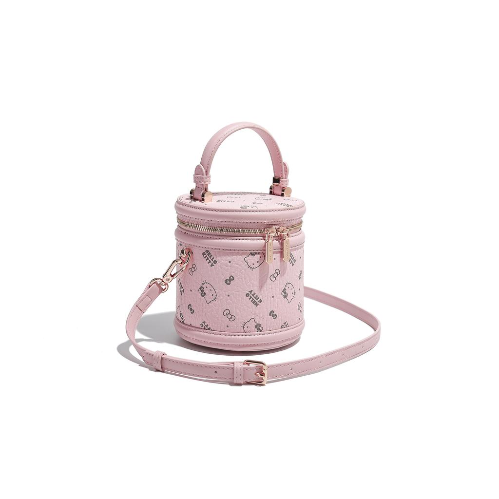 New Sanrio Hello Kitty PU Bucket Bag, Shoulder Bag, Crossbody Bag, Handbag Women's Pink/Milk Tea SHHF41270
