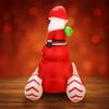 5.91FT Big Inflatable Toy Santa Christmas Tank with LED Lights Festive Gifts Xmas Decoration for Yard Supplies Home Decoration