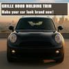 PIT66 Front Grille Hood Molding Trim Moulding, Compatible with 2007-2015 Mini Cooper R55 R56 R58 R59 (NOT fit S) Black #51132751040#MC1235100