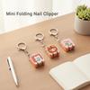Stainless Steel Mini Folding Nail Clipper Portable Nail Clipper Key Ring Toenail Trimmer  Nail Art