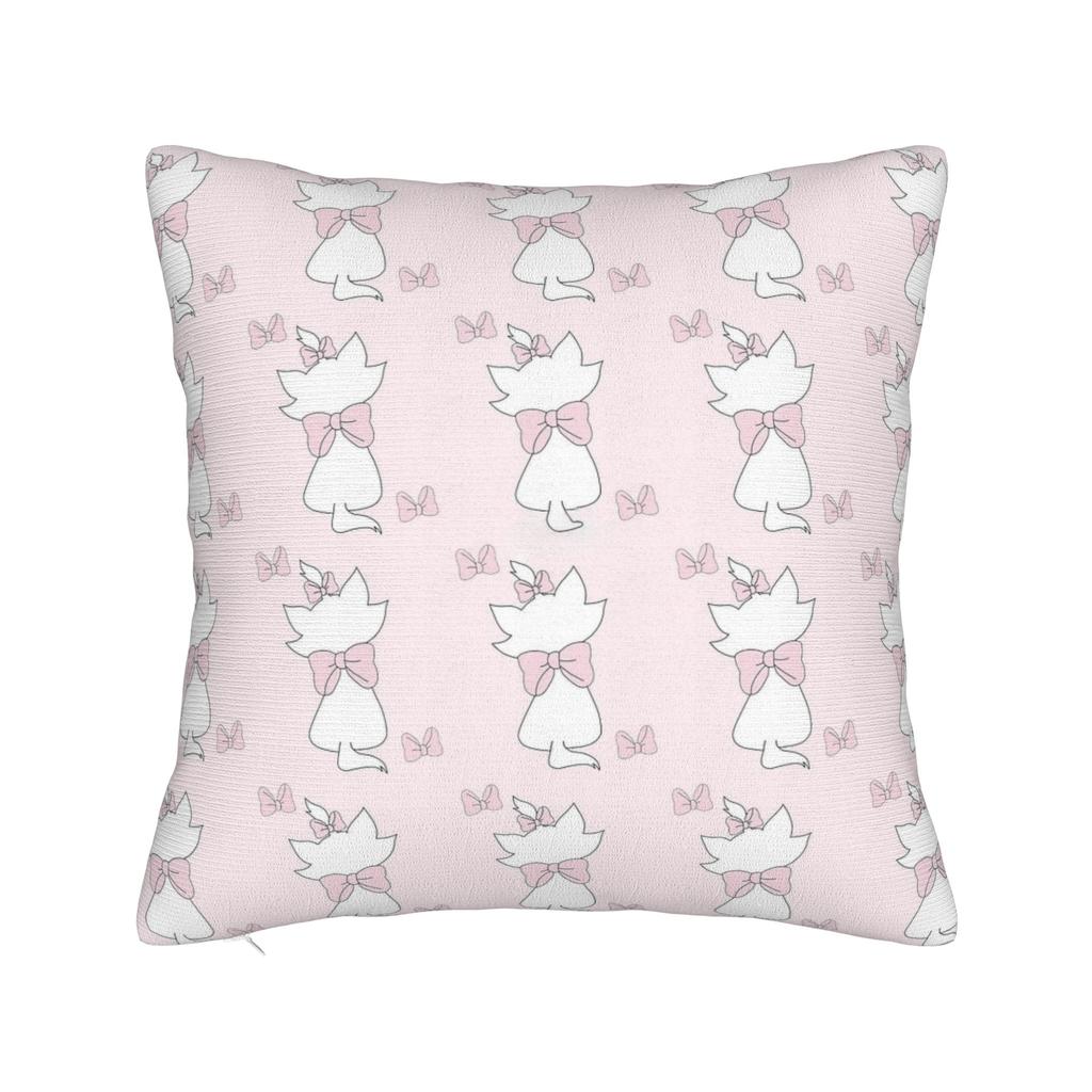 Marie Cat Inspired  Square Pillow Case Cushion Cover Funny Polyester Decor Pillowcase for Sofa 45x45cm