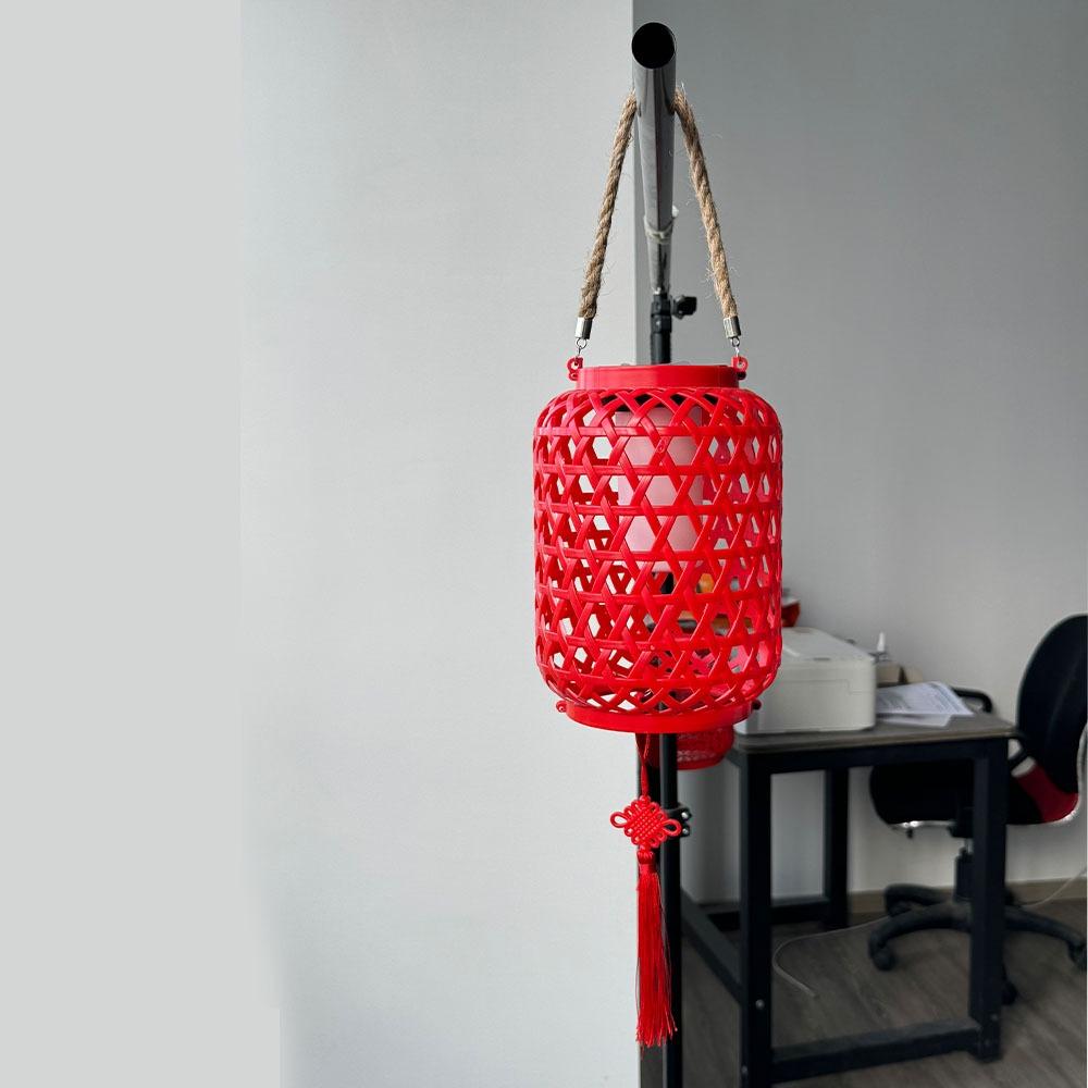 

Hanging Tree Imitation Bamboo Lantern Atmosphere Spring Festival Red Lantern Landscape красный